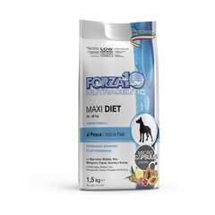 Корм для взрослых склонных к аллергии собак крупных пород Forza10 Maxi Diet, с рыбой, 1,5 кг цена и информация | Сухой корм для собак | 220.lv