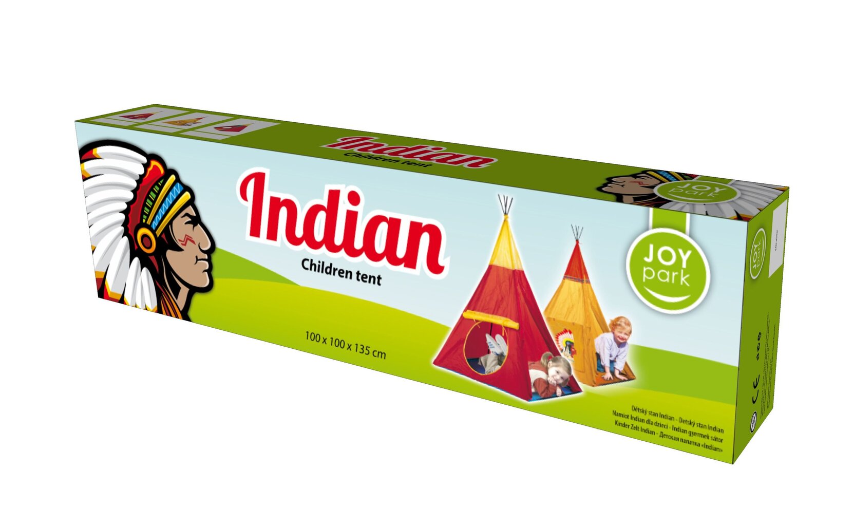 Indiāņu telts bērniem III, 100x100x135 cm цена и информация | Bērnu rotaļu laukumi, mājiņas | 220.lv