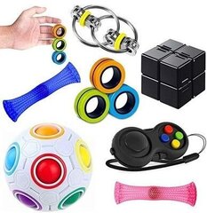 Sensoro un pretstresa rotaļlietu komplekts PopIt Set Sensory Toys, 7 gab. cena un informācija | Galda spēles | 220.lv