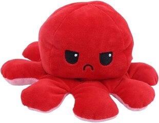 Divpusējs astoņkājis, 40 cm, rozā un sarkans cena un informācija | Mīkstās (plīša) rotaļlietas | 220.lv