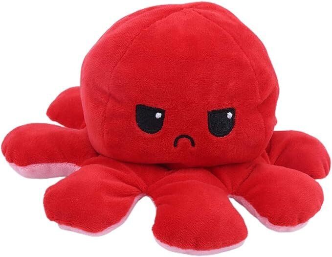 Divpusējs astoņkājis, 40 cm, rozā un sarkans цена и информация | Mīkstās (plīša) rotaļlietas | 220.lv