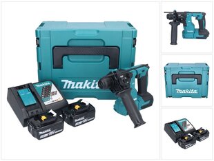 Makita DHR 183 RFJ akumulatora urbjmašīna 18 V 1,7 J SDS plus bezsuku + 2x 3,0 Ah akumulators + lādētājs + Makpac cena un informācija | Perforatori | 220.lv