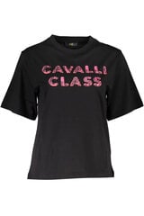 Женская футболка Cavalli Class, черная цена и информация | Футболка женская | 220.lv