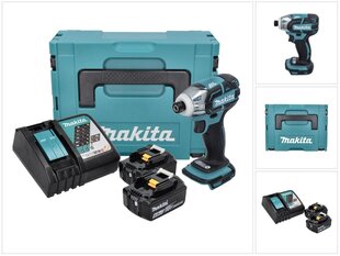 Аккумуляторный ударный гайковерт Makita DTW 141 RGJ, 18 В, с аккумулятором и зарядным устройством цена и информация | Шуруповерты, дрели | 220.lv