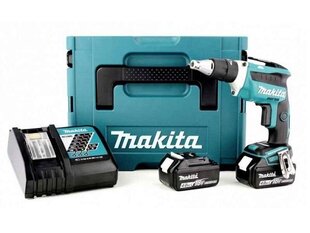 Makita DFS 452 RMJ bezvadu urbis skrūvgriezis 18 V bezsuku + 2x akumulators 4,0 Ah + lādētājs + Makpac cena un informācija | Skrūvgrieži, urbjmašīnas | 220.lv