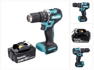 Аккумуляторная ударная дрель Makita DHP 487 M1, 18 В, с аккумулятором и без блока для зарядки цена и информация | Шуруповерты, дрели | 220.lv