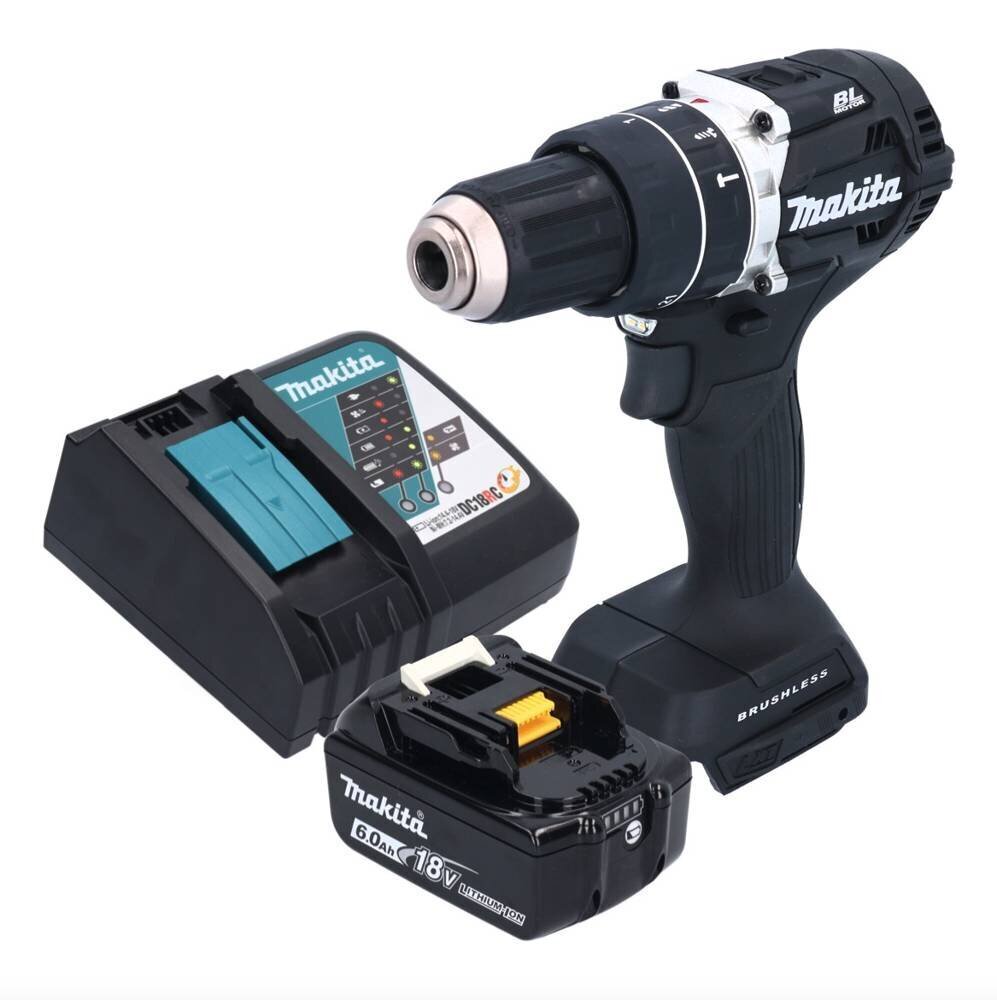 Аккумуляторная ударная дрель Makita DHP 484 RG1B, 18 В, с аккумулятором и  зарядным устройством цена | 220.lv