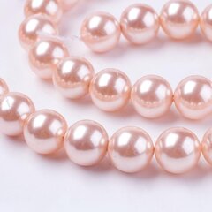 Upes pērles, rozā krāsā, 6 mm diametrs, 1 virtene, 40 cm cena un informācija | Rotu veidošana, pērļošana | 220.lv