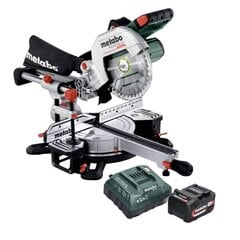 Metabo KGS 18 LTX BL 216 Akumulatora šķērsgriezējmašīna 18 V 216 mm (614216920) + 1x akumulators 4,0 Ah + lādētājs cena un informācija | Zāģi, ripzāģi | 220.lv