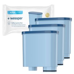 3x сменных картриджа фильтра для воды Wessper AquaClear для эспрессо-машин Saeco/Philips (Saeco AquaClean CA6903/00 и Philips AquaClean CA6903/10) цена и информация | Фильтры для воды | 220.lv