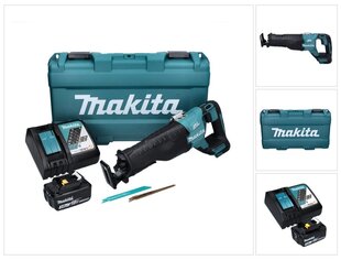 Аккумуляторная линейная пила Makita DJR 187 RF1K, 18 В, с аккумулятором и зарядным устройством цена и информация | Пилы, циркулярные станки | 220.lv