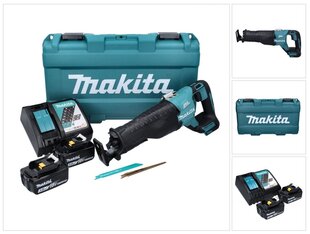 Аккумуляторная линейная пила Makita DJR 187 RM, 18 В, с аккумулятором и блоком для зарядки цена и информация | Пилы, циркулярные станки | 220.lv