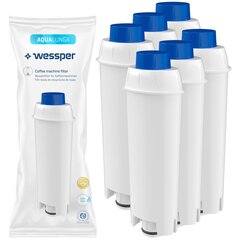 3x Замена картриджа для воды Wessper AquaLunga Filter для кофемашин DeLonghi (SER3017 DLS C002) цена и информация | Принадлежности для большой бытовой техники | 220.lv