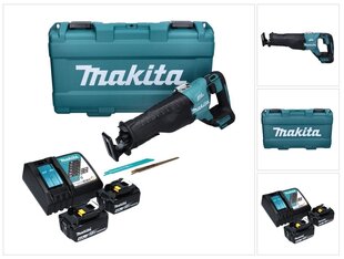 Аккумуляторная линейная пила Makita DJR 187 RM, 18 В, с аккумулятором и блоком для зарядки цена и информация | Пилы, циркулярные станки | 220.lv