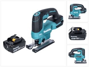 Аккумуляторный лобзик Makita DJV 184 T1, 18В, с аккумулятором без зарядного блока цена и информация | Пилы, циркулярные станки | 220.lv