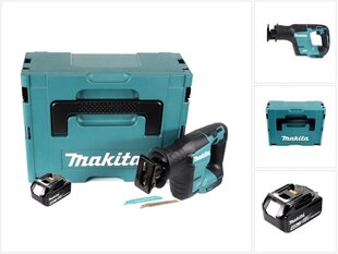 Аккумуляторная линейная пила Makita DJR 188 M1J 18 В с аккумулятором и без блока для зарядки цена и информация | Пилы, циркулярные станки | 220.lv