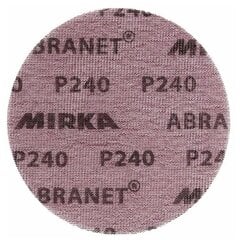 Шлифовальные диски Mirka Abranet P240, 50 шт. цена и информация | Механические инструменты | 220.lv