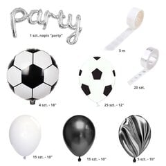 Rotājumu komplekts, dzimšanas dienas baloni zēnam, futbols, 65 gab. cena un informācija | Baloni | 220.lv