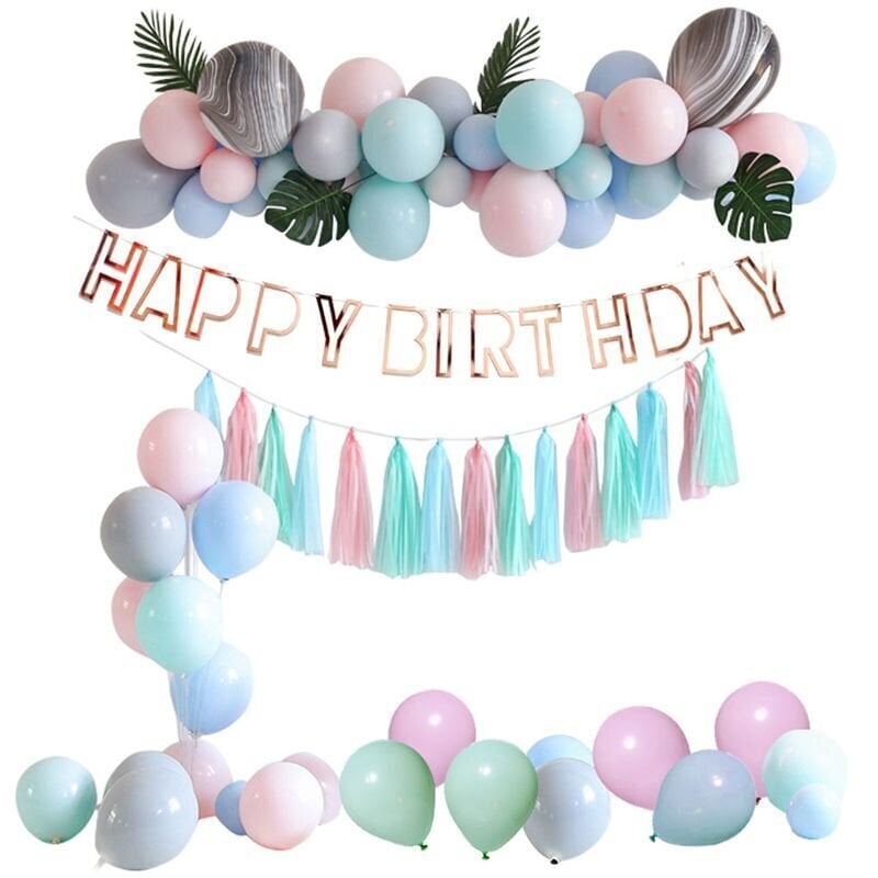 Rotājumu komplekts, dzimšanas dienas baloni, krāsains, 106 gab цена и информация | Baloni | 220.lv