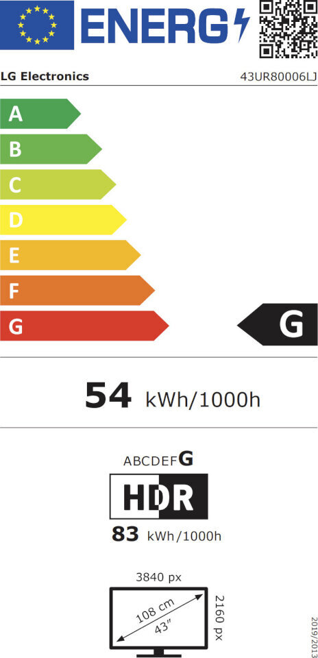LG 43UR80006LJ.AEUD cena un informācija | Televizori | 220.lv