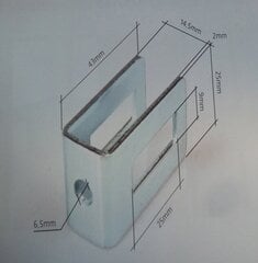 Универсальный держатель для сегмента, 43 мм цена и информация | Заборы и принадлежности к ним | 220.lv