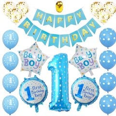 Dzimšanas dienas balonu komplekts, zils цена и информация | Шары | 220.lv