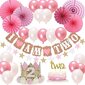 Balonu komplekts 2. dzimšanas dienai meitenei, rozā цена и информация | Baloni | 220.lv