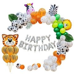 Balonu komplekts bērna dzimšanas dienā ,90 baloniem, zoodārza dzīvnieki cena un informācija | Baloni | 220.lv