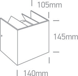 OneLight āra sienas lampa LED Beams 67340A/AN/W cena un informācija | Āra apgaismojums | 220.lv