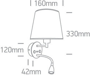 Onelight sienas lampa Hotel 61080/W/W цена и информация | Настенные светильники | 220.lv