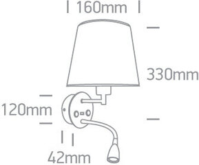 Onelight sienas lampa Hotel 61080/C/W cena un informācija | Sienas lampas | 220.lv