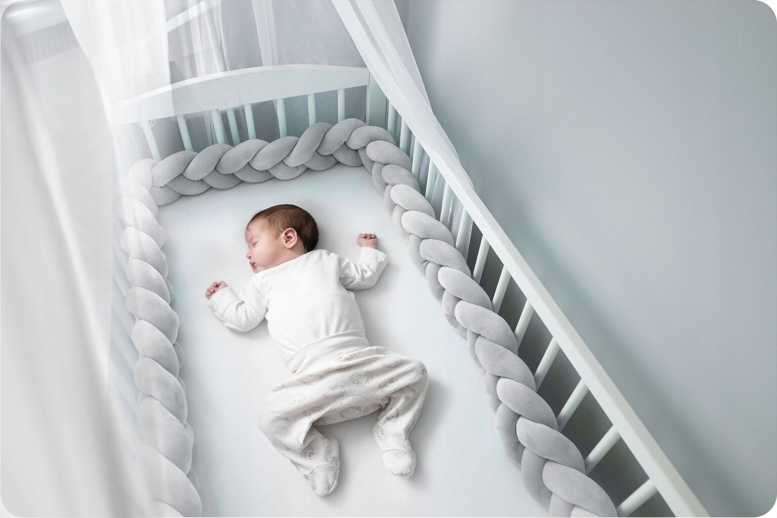 Bērnu gultiņas aizsardzība 300cm, pelēks cena un informācija | Bērnu drošības preces | 220.lv