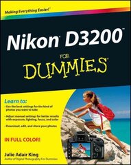 Nikon D3200 For Dummies цена и информация | Книги по фотографии | 220.lv
