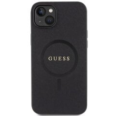 Guess GUHMP15SPSAHMCK iPhone 15 6.1" czarny|black hardcase Saffiano MagSafe цена и информация | Чехлы для телефонов | 220.lv