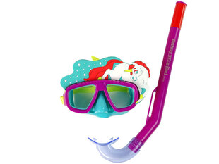 Детская маска для подводного плавания Bestway с трубкой, Единорог цена и информация | Игрушки для песка, воды, пляжа | 220.lv
