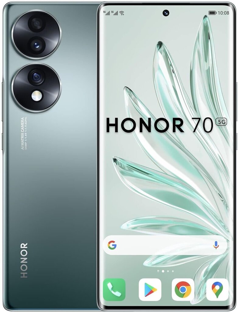 Телефон Honor 70 8/256 ГБ Emerald Green цена | 220.lv