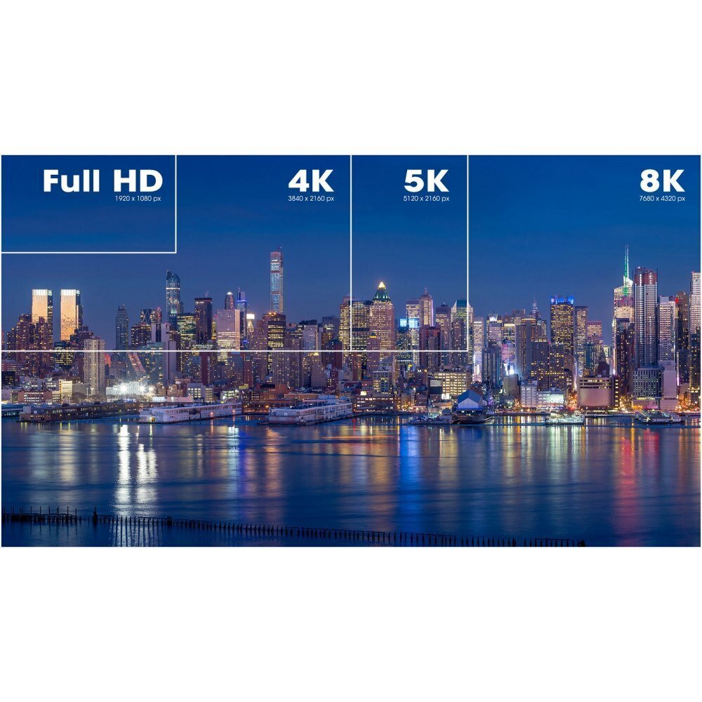 Manhattan, ​​​​HDMI 2.1 ar Ethernet 8K*60Hz, 1m, 48Gbps, ekranēts cena un informācija | Kabeļi un vadi | 220.lv