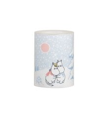 Muurla Moomin LED-svece Let it snow 10cm cena un informācija | Sveces un svečturi | 220.lv