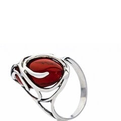 Серебряное кольцо с кораллом 0009639900370 цена и информация | Кольца | 220.lv