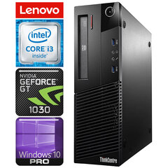 Lenovo M83 SFF i3-4150 16GB 480SSD+2TB GT1030 2GB DVD WIN10Pro cena un informācija | Stacionārie datori | 220.lv