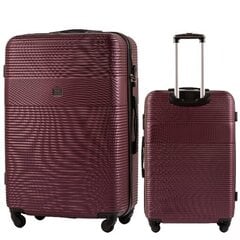 Большой чемодан Wings 5398, 75cm Бургундия цена и информация | Чемоданы, дорожные сумки | 220.lv