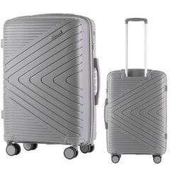 Средний чемодан Wings DQ181, 65cm серый цена и информация | Чемоданы, дорожные сумки | 220.lv