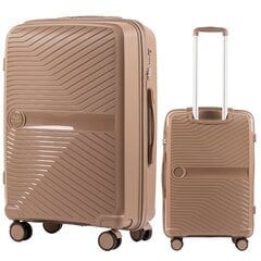 Средний чемодан Wings DQ181, 65cm Коричневый цена и информация | Чемоданы, дорожные сумки | 220.lv