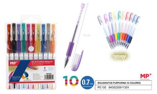 Pildspalvu komplekts MP PE15, 10 krāsas цена и информация | Письменные принадлежности | 220.lv