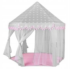 Bērnu telts Kruzzel 8772, pelēka/rozā cena un informācija | Bērnu rotaļu laukumi, mājiņas | 220.lv