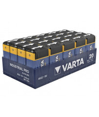 Akumulators VARTA industrial Pro 6LR61 9V (20 vienības) cena un informācija | Baterijas | 220.lv