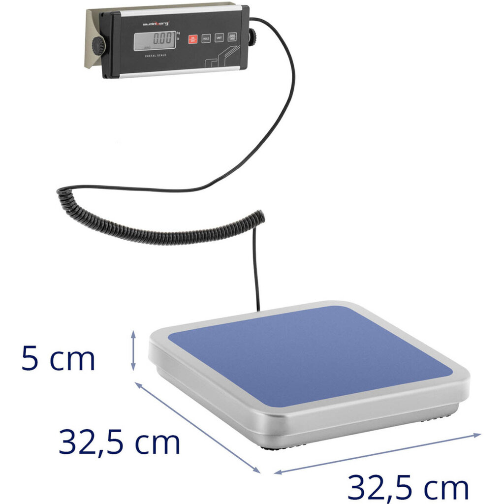 Platformas pasta svari vēstuļu pakām ar ārējo LCD 30 kg/ 0,01 kg cena un informācija | Industriālie svari | 220.lv