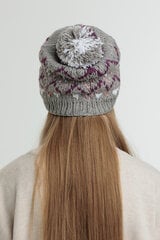 Женская шапка Snowflake, серая цена и информация | Женские шапки | 220.lv