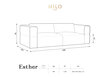 Dīvāns Milo Casa Esther, 248x103x78 cm, pelēks цена и информация | Dīvāni | 220.lv