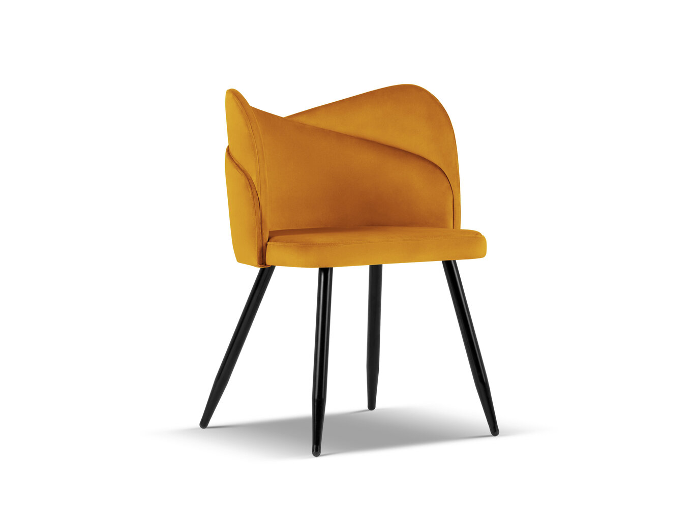Krēsls Cosmopolitan Design Santana, dzeltens/melns cena un informācija | Virtuves un ēdamistabas krēsli | 220.lv